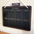 Wandhängender Kreidetafel-Wochenplaner 28 cm