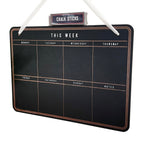 Wall Hanging Chalkboard Weekly Planner 28cm