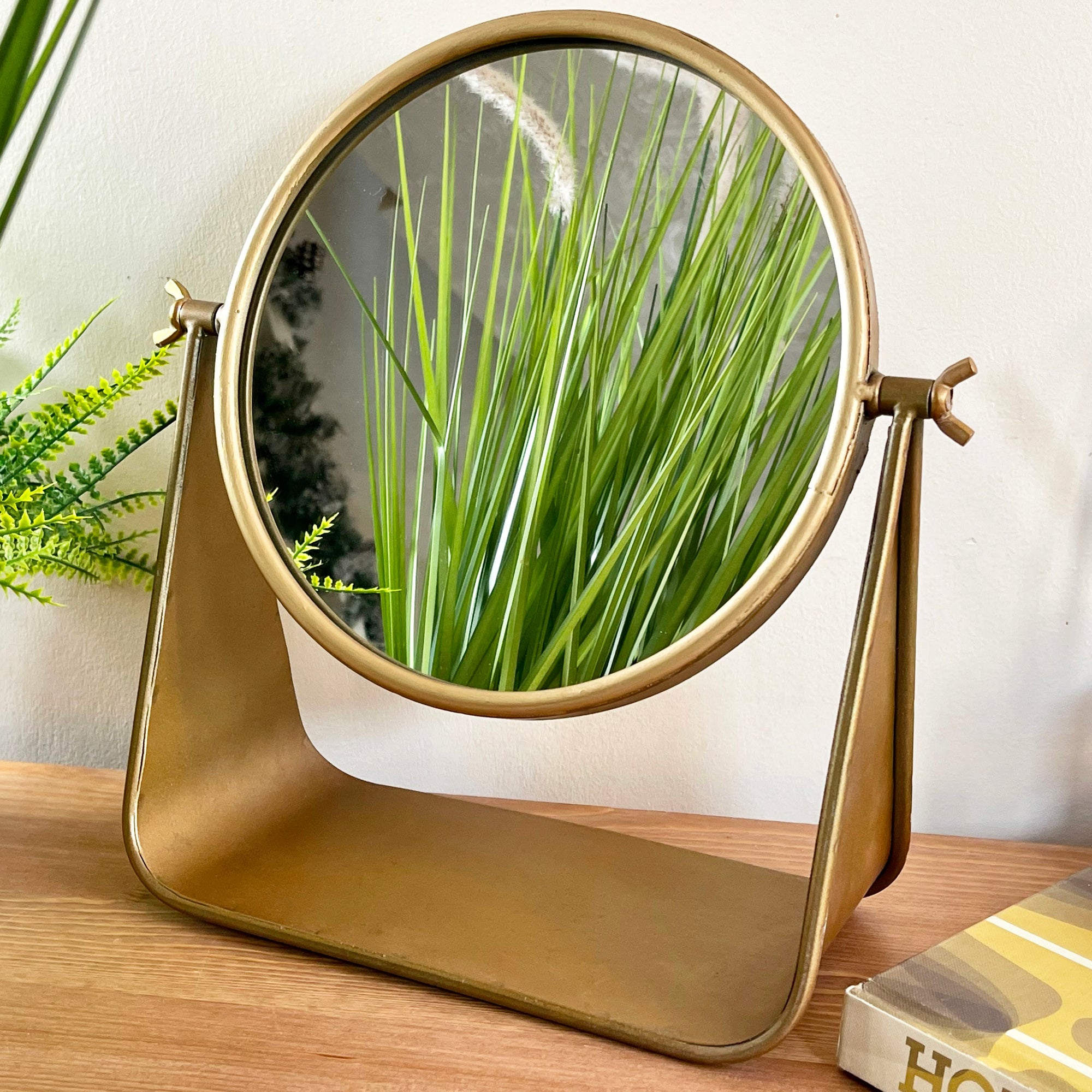 Industrial Round Cheval Mirror