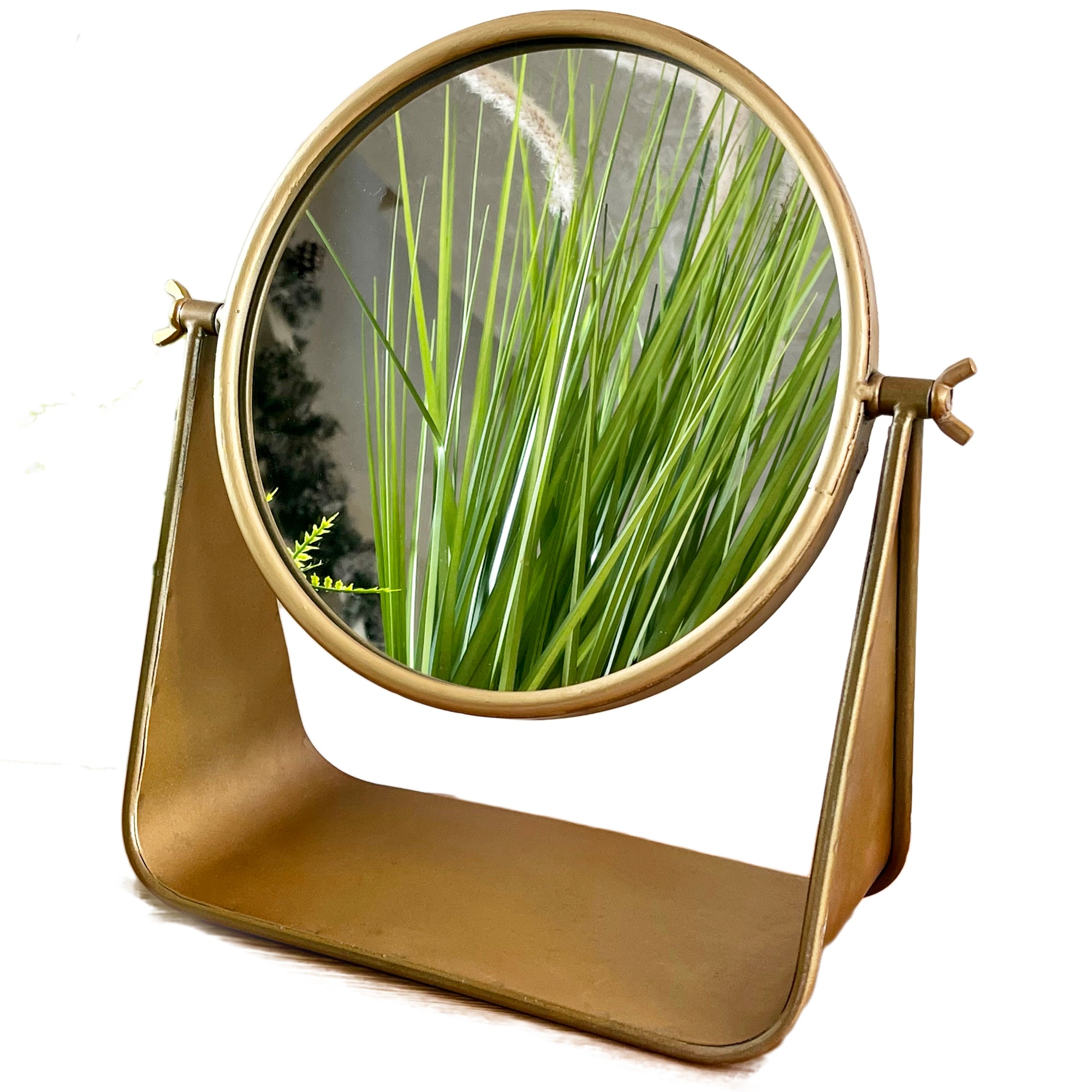 Industrial Round Cheval Mirror