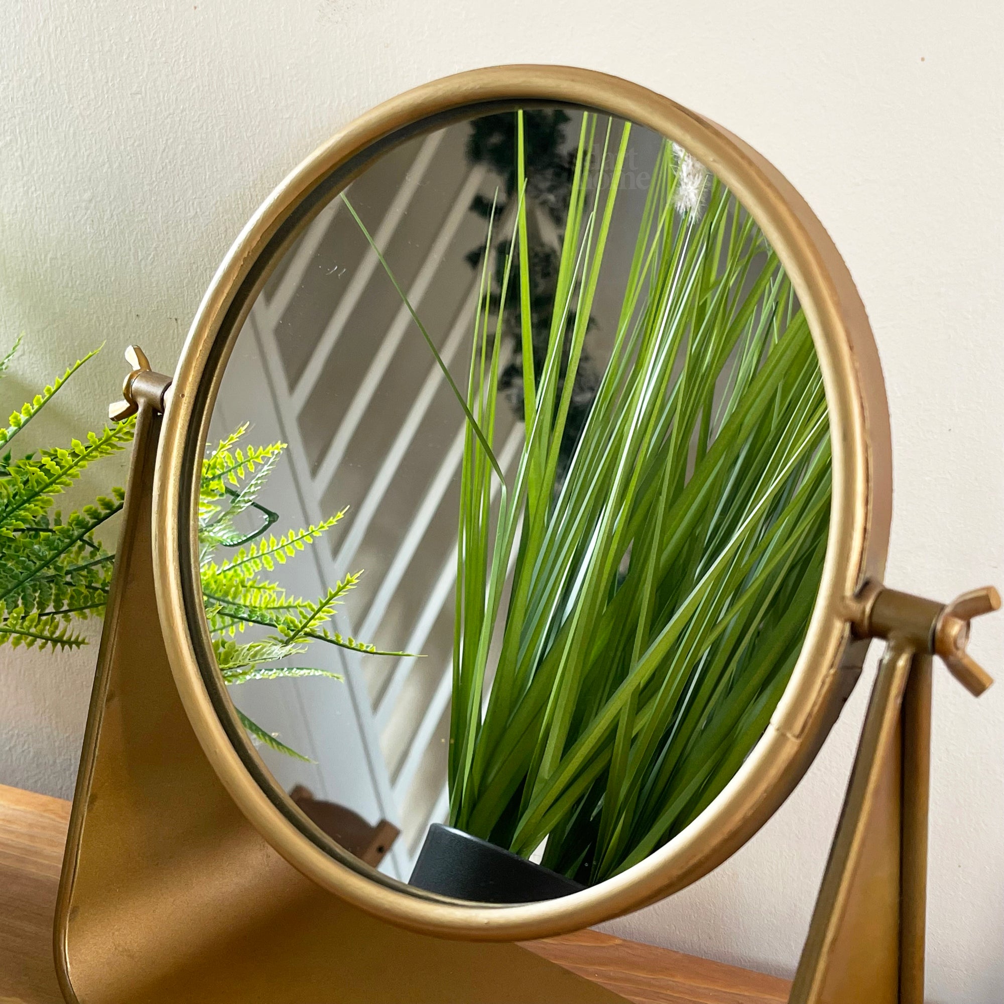Industrial Round Cheval Mirror