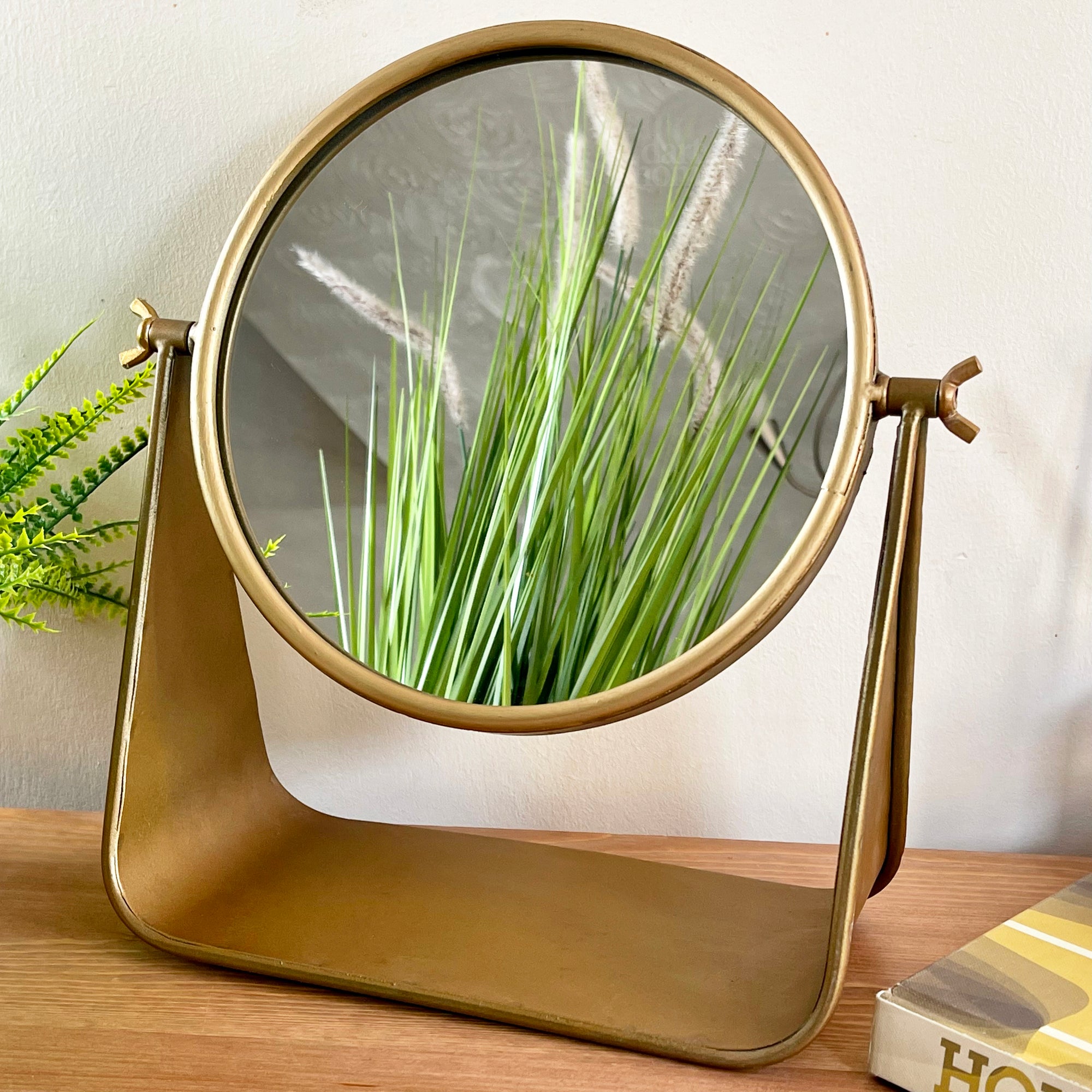 Industrial Round Cheval Mirror