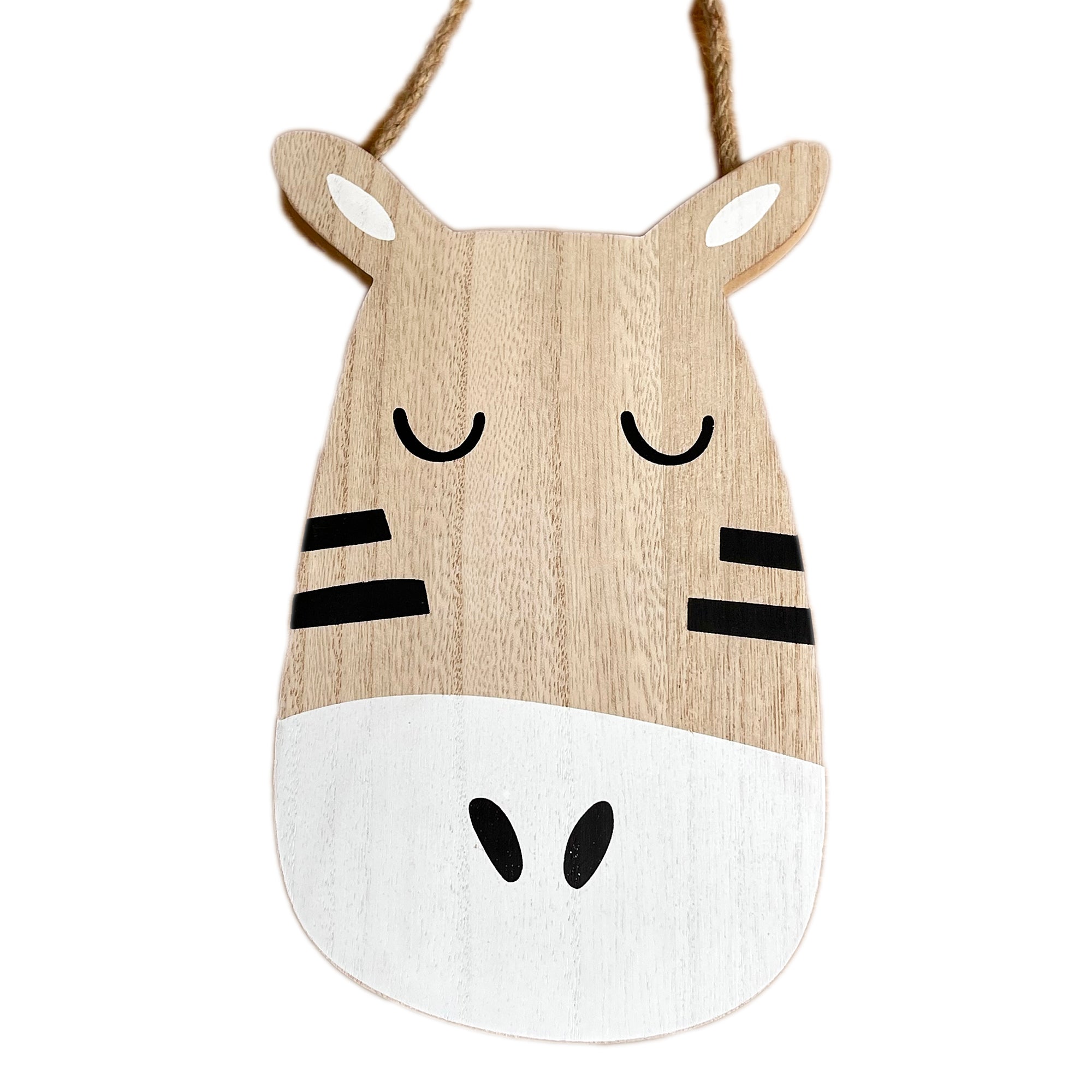 Hanging Zebra Head Plaque