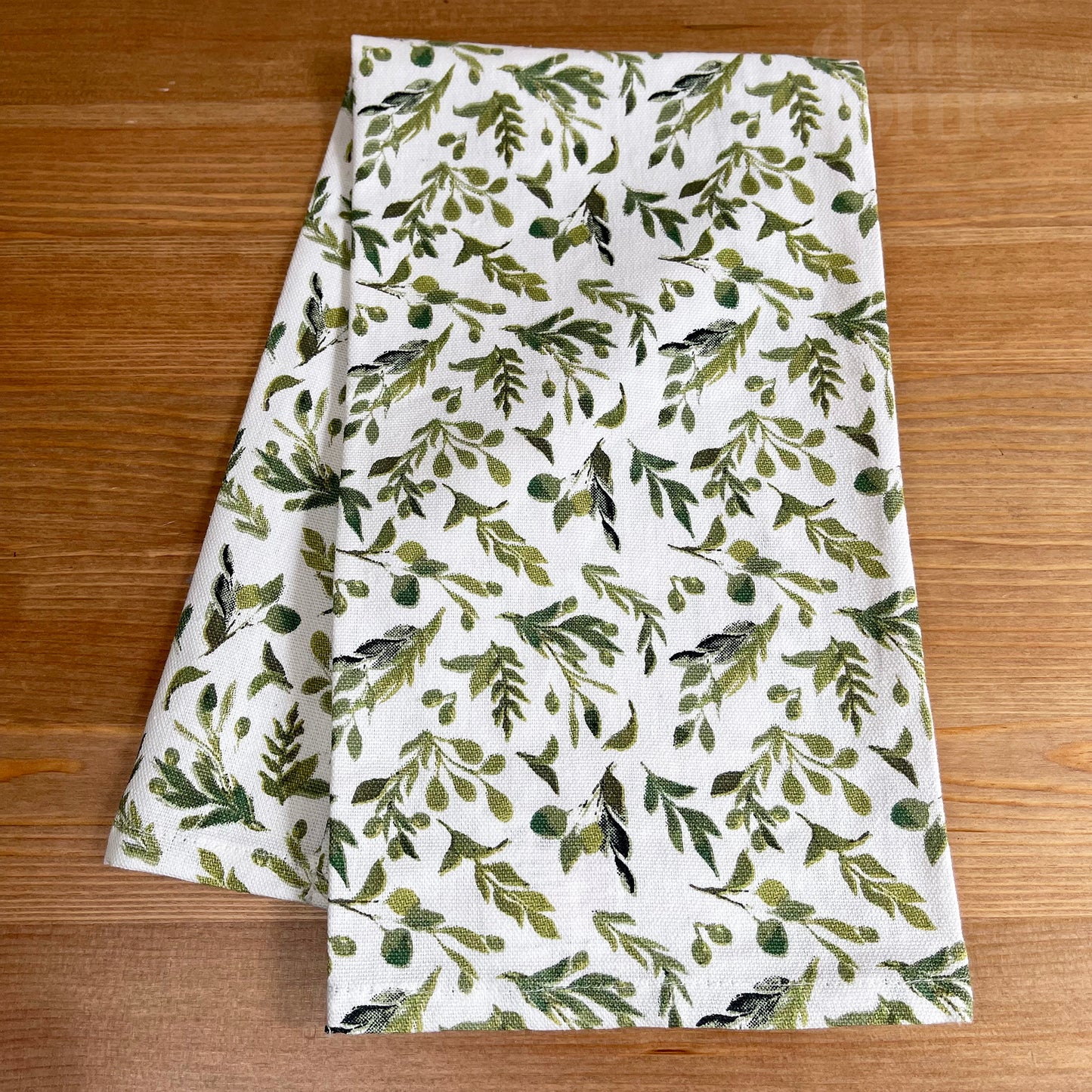 Set Of 3 Olive Grove Tea Towels