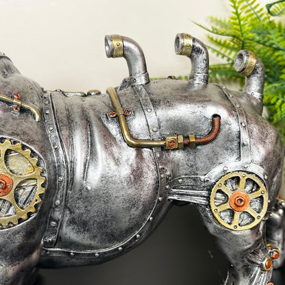 Steampunk-Ornament mit englischer Bulldogge