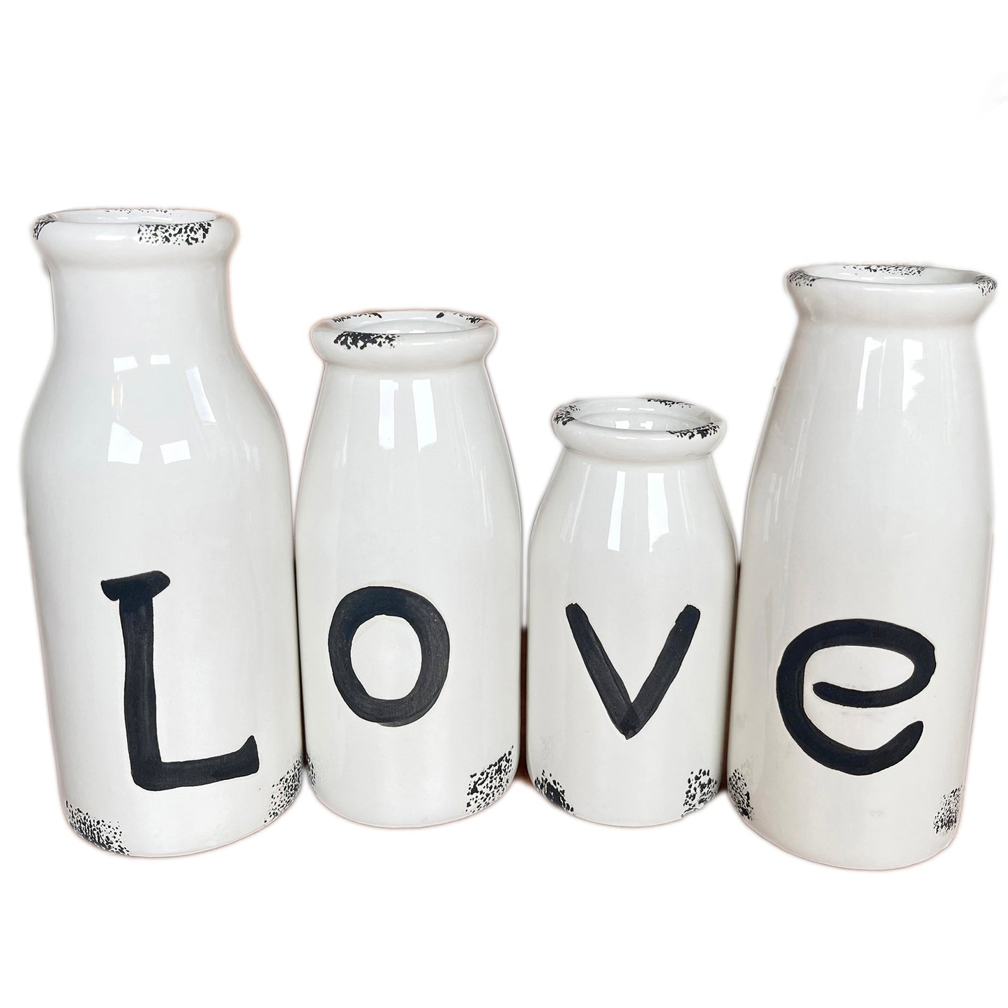 Love Bottle Bud Vase 4er-Set