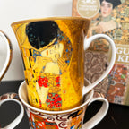 Set mit 4 Tassen aus feinem Porzellan, Gustav Klimt-Kunst, in Geschenkbox