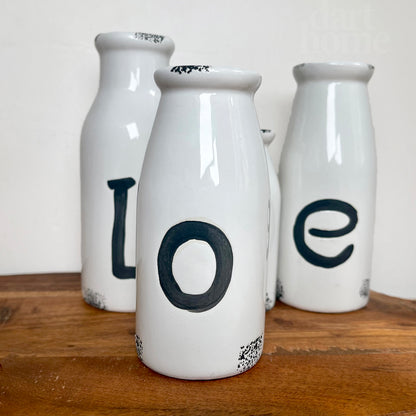 Love Bottle Bud Vase 4er-Set