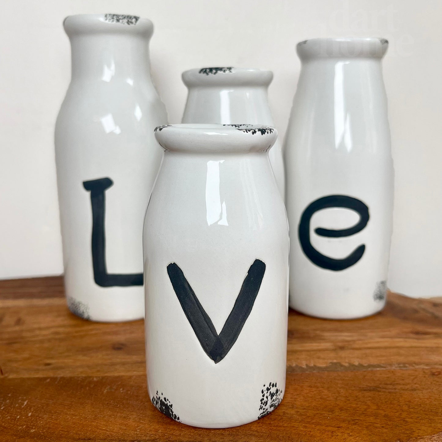 Love Bottle Bud Vase 4er-Set