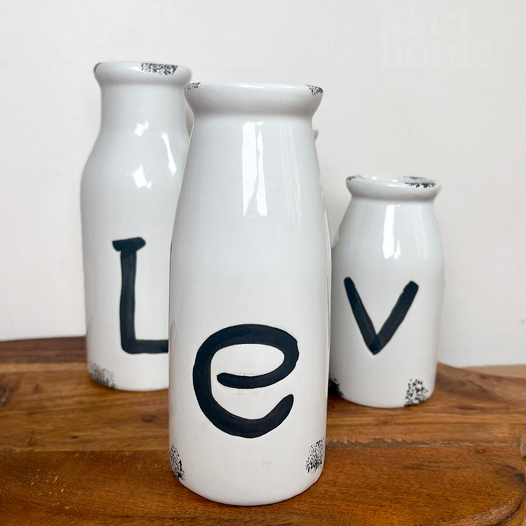 Love Bottle Bud Vase Set Of 4