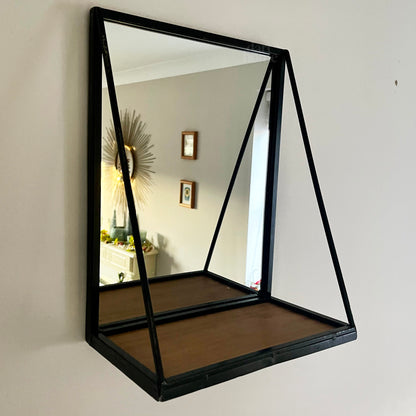Industrial Mirror Shelf Unit