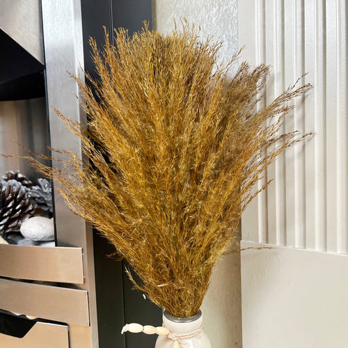 Goldgetrocknete Pampas in Keramikvase