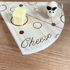 Wood Cheese Board With Mouse Wire Cutter