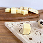 Wood Cheese Board With Mouse Wire Cutter