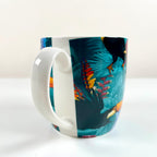 Set mit 2 blauen Tukan-Keramikbechern