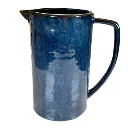 Stoneware Blue Flower Jug Vase