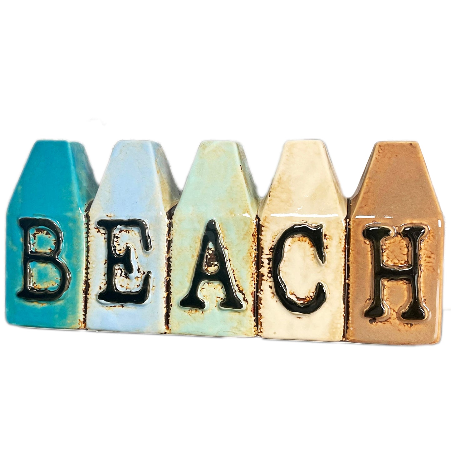 Ceramic Beach Hut Bud Vase