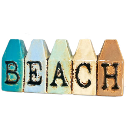 Ceramic Beach Hut Bud Vase