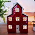 Red Farm House Candle Holder