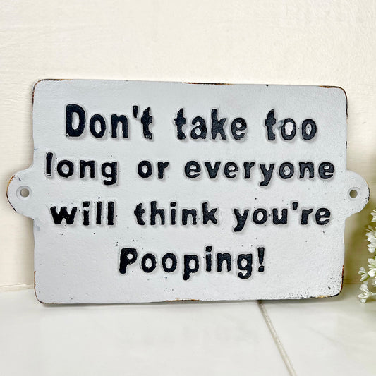 Badezimmer-Pooping-Schild