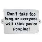 Bathroom Pooping Sign