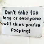 Bathroom Pooping Sign