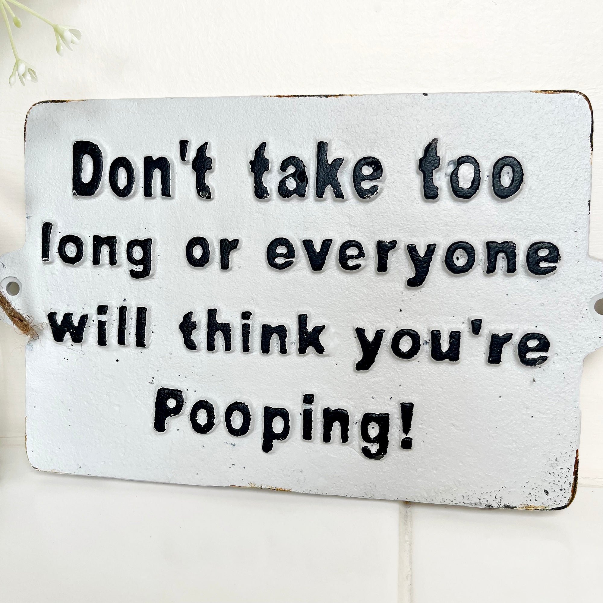 Bathroom Pooping Sign