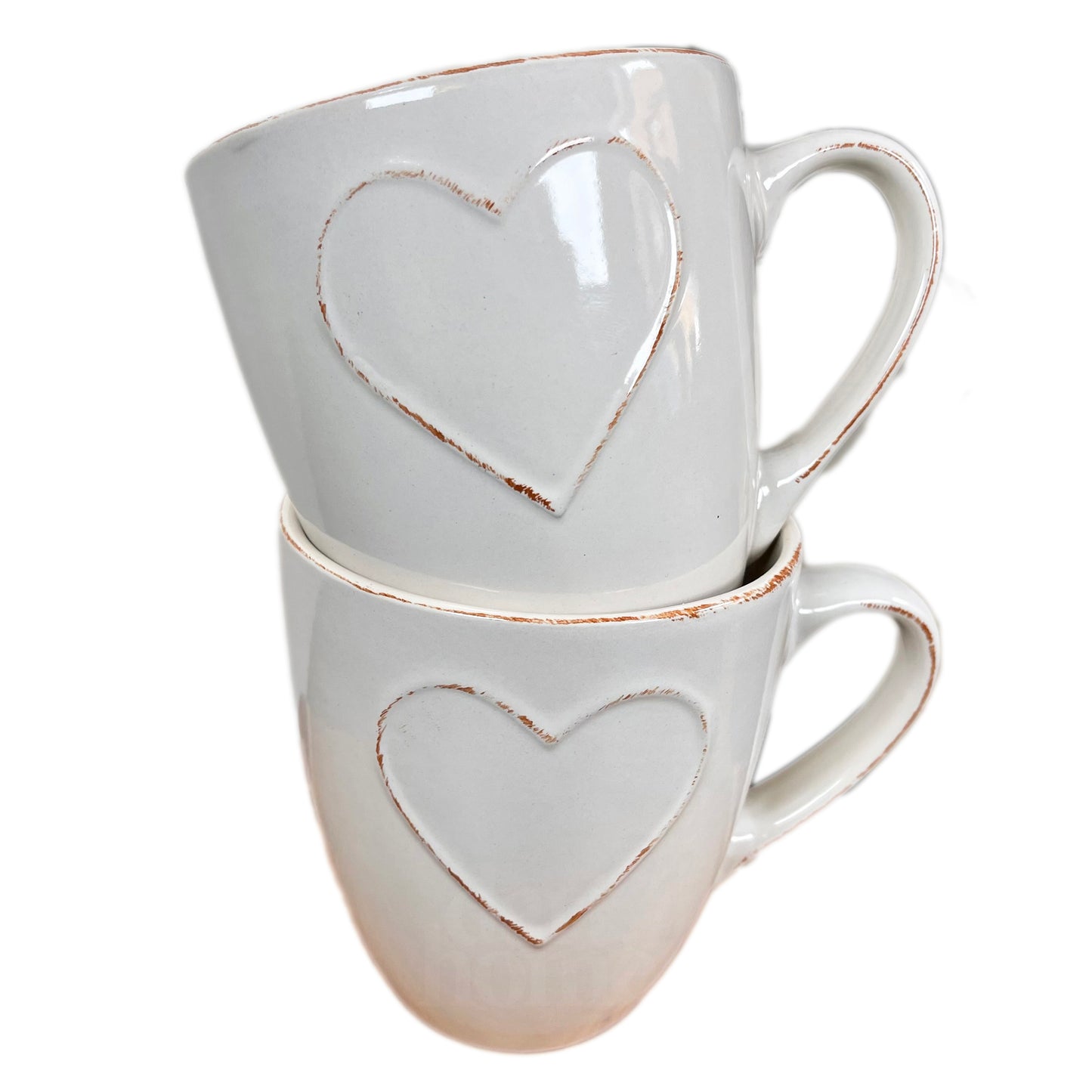 500ml Love Heart Mugs Set Of 2