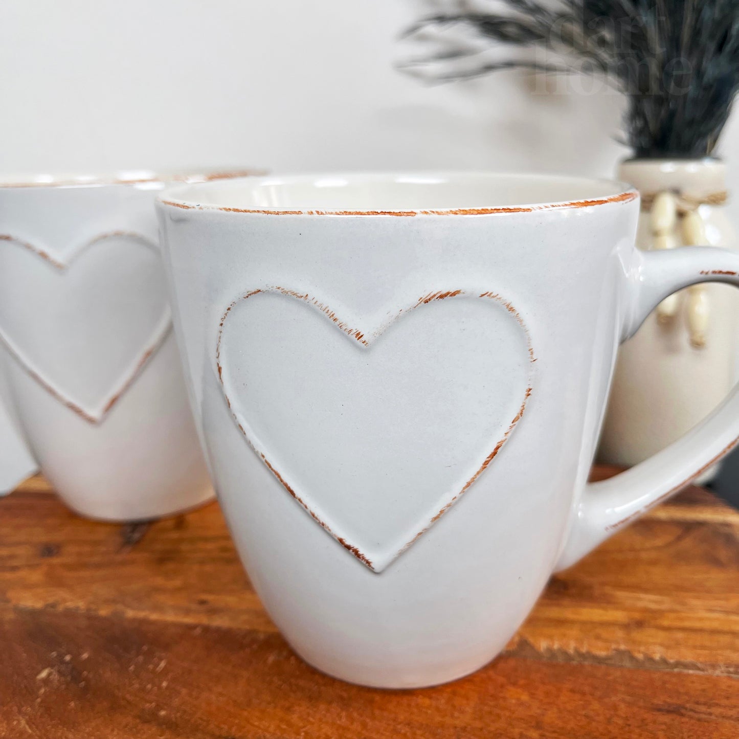 500ml Love Heart Mugs Set Of 2