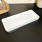 4pc Glossy White Bathroom Accessory Set