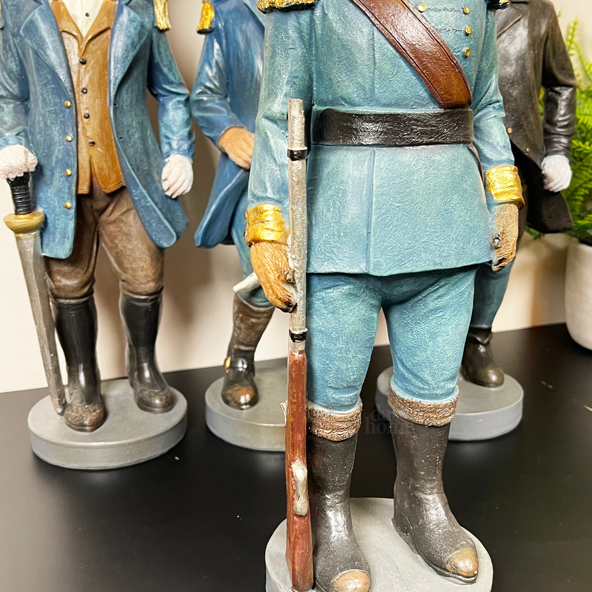 Set Of 4 Military Dog Sculptures