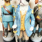 Set Of 4 Military Dog Sculptures