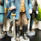 Set Of 4 Military Dog Sculptures