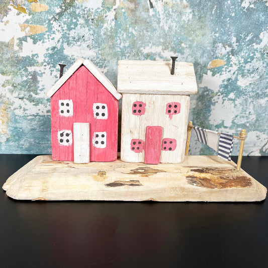 Rustic Wooden Harbour Cottages Ornament