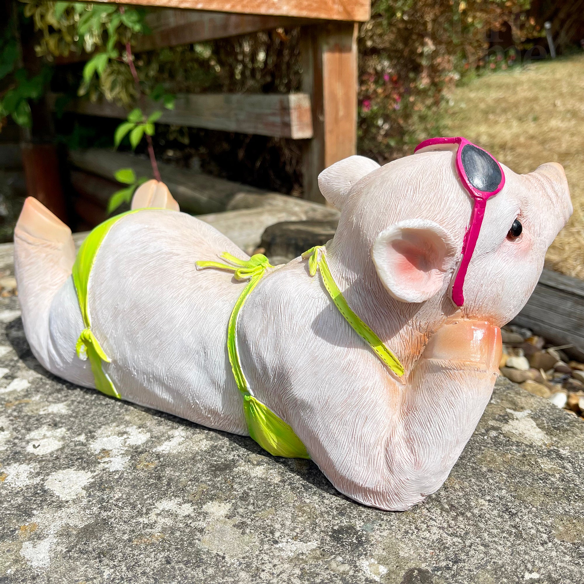 Pink Pig In Bikini Ornament