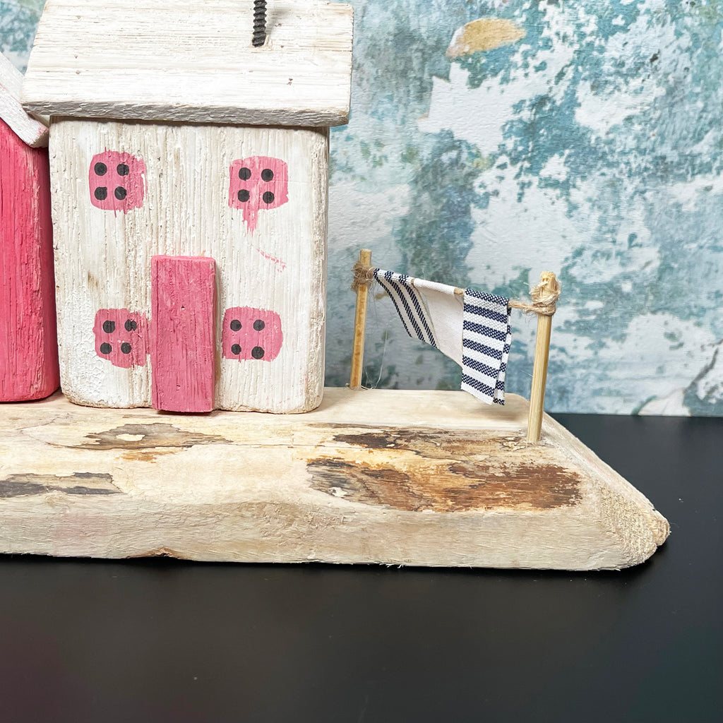Rustic Wooden Harbour Cottages Ornament