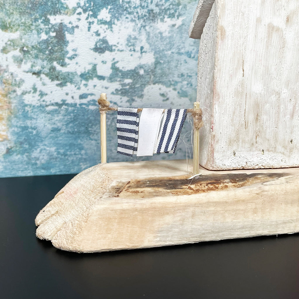 Rustic Wooden Harbour Cottages Ornament
