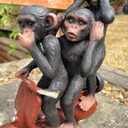 Three Wise Monkeys On Scooter Ornament
