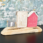 Rustic Wooden Harbour Cottages Ornament