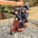 Three Wise Monkeys On Scooter Ornament