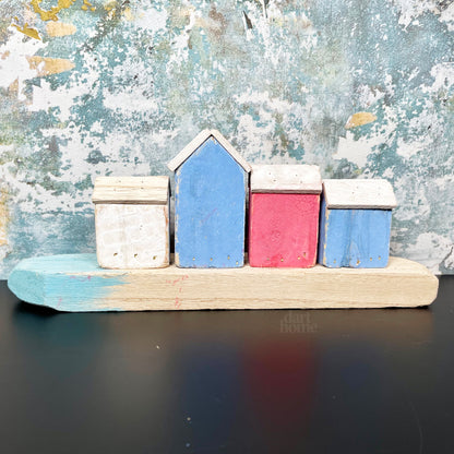 Rustic Wooden Harbour Houses Ornament