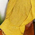 Soft Plaid Mustard Yellow Throw 127cm x 152cm