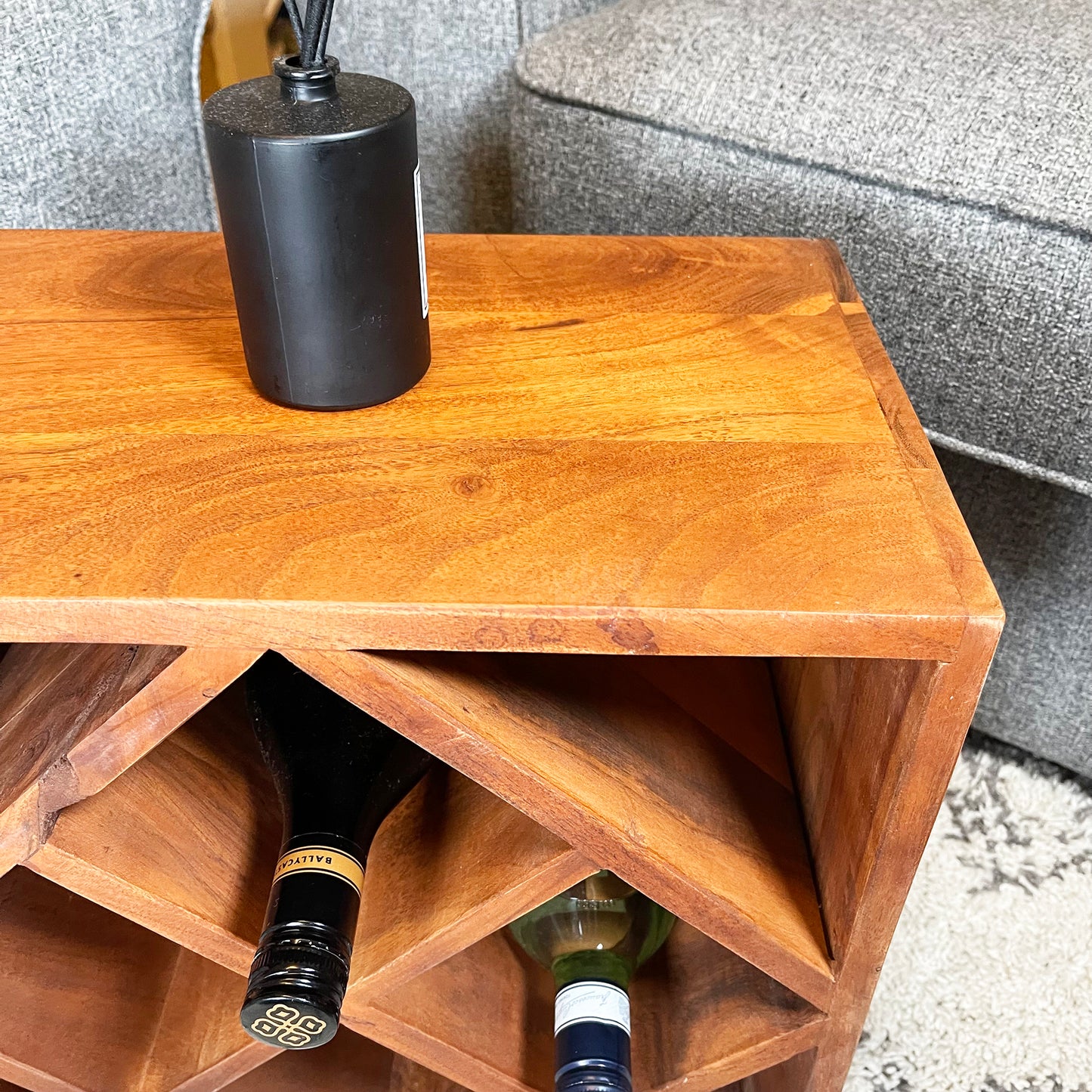 Mango Wood 8 Wine Bottle Holder