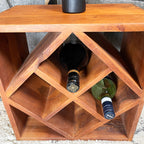 Mango Wood 8 Wine Bottle Holder