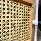 White Rattan Bedside Cabinet