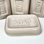 4 Piece Stadium Bathroom Accessory Set - Stone