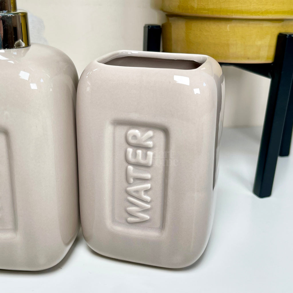 4 Piece Stadium Bathroom Accessory Set - Stone