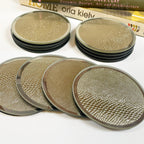 Sets Of Gold Alligator Glass Coasters