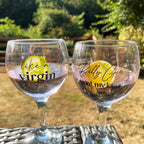 Set Of 2 Novelty Balloon Gin Glasses
