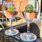 Set Of 2 Novelty Balloon Gin Glasses